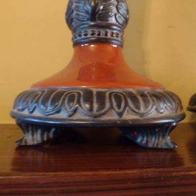 Set of Three Fitz and Floyd Ceramic Candlestick Holders