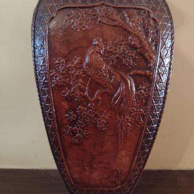 Metal Four Panel Japanese Decorative Vase