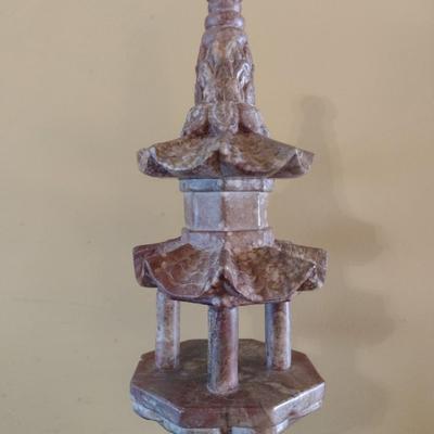 Large Carved Stone Pagoda Statue