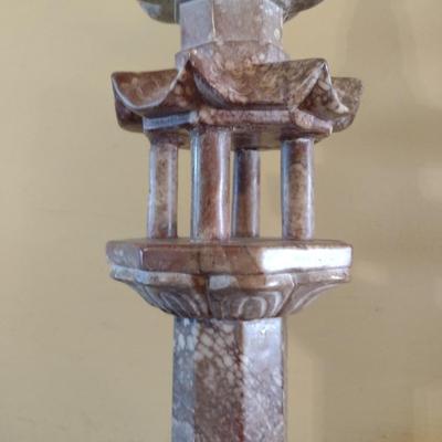 Large Carved Stone Pagoda Statue