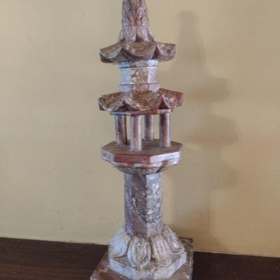 Large Carved Stone Pagoda Statue