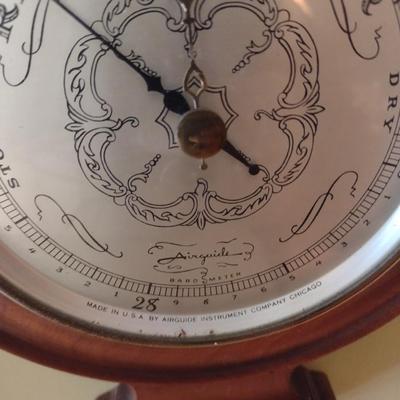 Vintage Airguide Banjo Design Barometer, Thermometer, Hygrometer