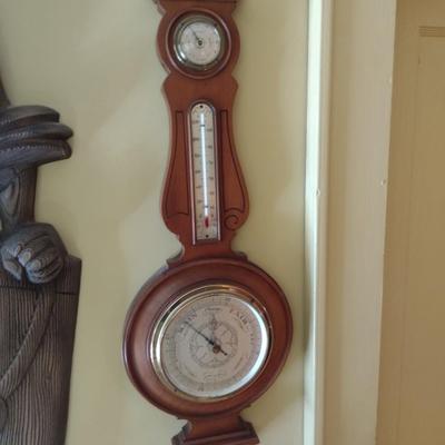 Vintage Airguide Banjo Design Barometer, Thermometer, Hygrometer