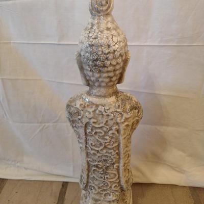 Pottery Ceramic Buddhist Statue 26"