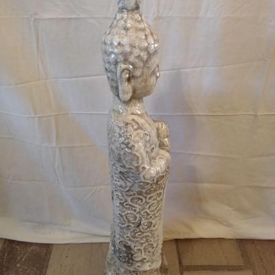 Pottery Ceramic Buddhist Statue 26"