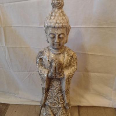 Pottery Ceramic Buddhist Statue 26"