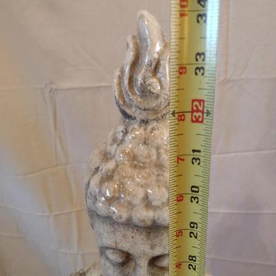 Pottery Ceramic Buddhist Statue 26"