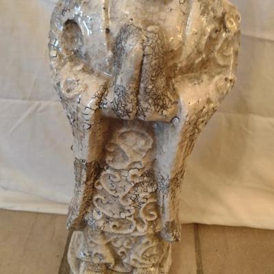 Pottery Ceramic Buddhist Statue 26"