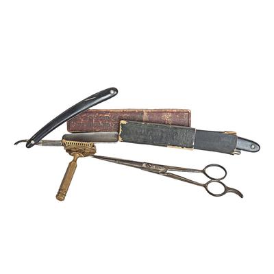 Antique Straight Razors & Scissors