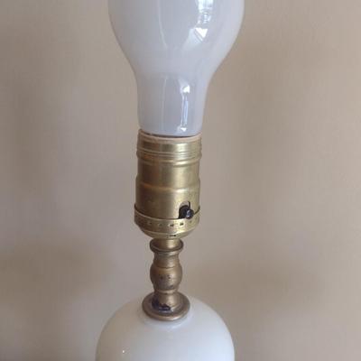 Pair of Matching Milk Glass Table Lamps