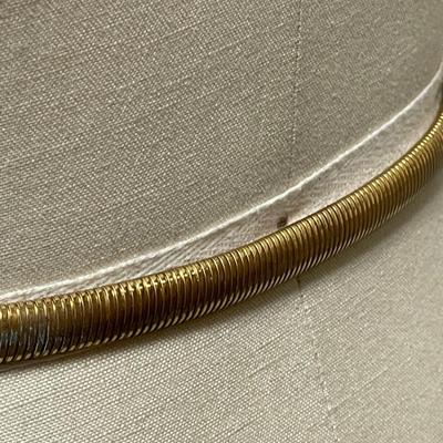 Vintage Gold Band with Medallion Stretch Metallic Belt women's size 8-10 M