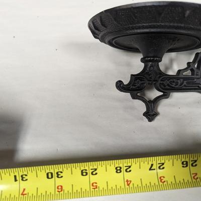 Cast Iron Articulating Double Arm Wall Sconce Candle Holder with Four Plates