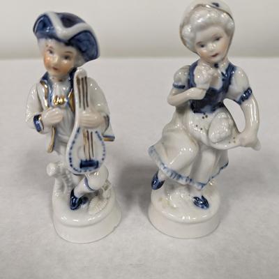 Pair of Porcelain Victorian Figurines Marked