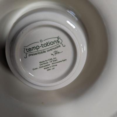 Temptations Ovenware Chips & Dip Bowl