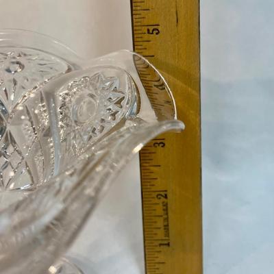 Vintage Pressed Glass Pedestal Candy Dish