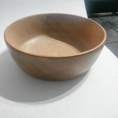 Timeless wooden bowl and small container with lid