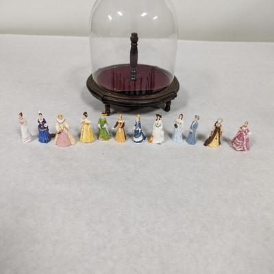 1983 Fine Porcelain Figurines with Dome and Base
