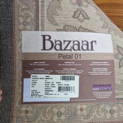 Bazaar Black/Ivory Rug 7' 10