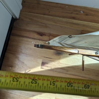 Hand Crafted Wood Hull Two Masted Schooner Model Sailboat