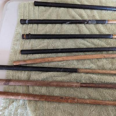 Collection of Antique Wooden Shaft Golf Club Irons