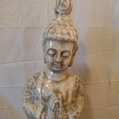 Pottery Ceramic Buddhist Statue 34"