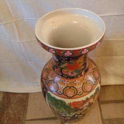 Ceramic Painted Chinese Floor Vase