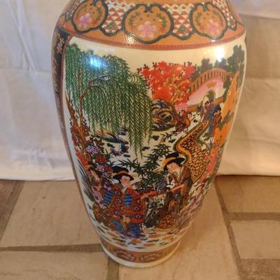 Ceramic Painted Chinese Floor Vase