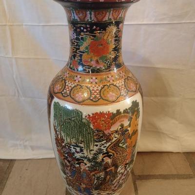 Ceramic Painted Chinese Floor Vase