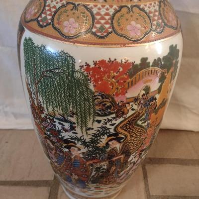 Ceramic Painted Chinese Floor Vase