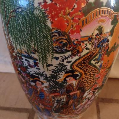 Ceramic Painted Chinese Floor Vase