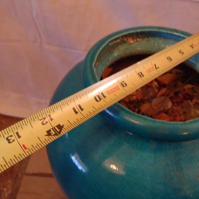 Pottery Green Glaze Floor Vase