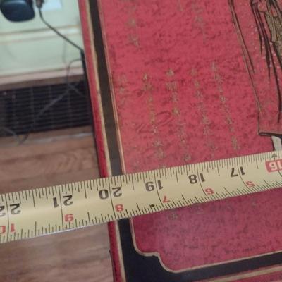 Vintage Chinoiserie Red Finish Painted Chest or Trunk