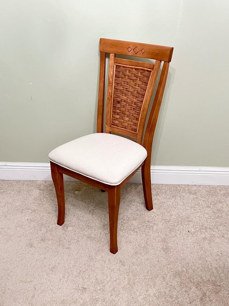 Solid Wood Four (4) Piece Dining Room Table & Chairs Set