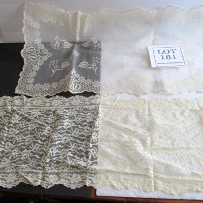 3 Vintage Long Fancy Table Runners