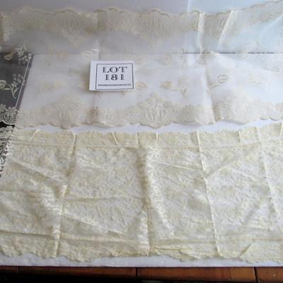 3 Vintage Long Fancy Table Runners