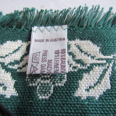 Antique Velveteen Small Runner and Austrian Christmas Theme Place Mat