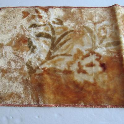 Antique Velveteen Small Runner and Austrian Christmas Theme Place Mat