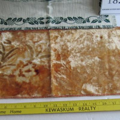 Antique Velveteen Small Runner and Austrian Christmas Theme Place Mat
