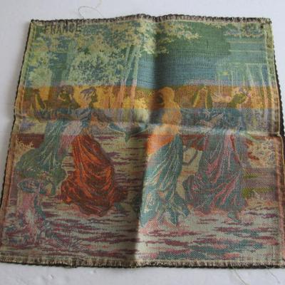 Beautiful Small Vintage Tapestry, French