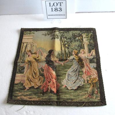 Beautiful Small Vintage Tapestry, French