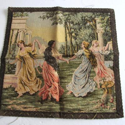 Beautiful Small Vintage Tapestry, French