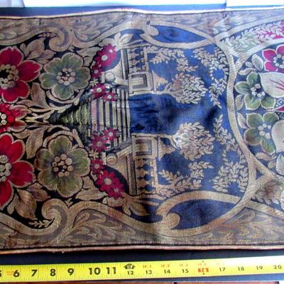 Long Tapestry Table Runner With Velvet Backing