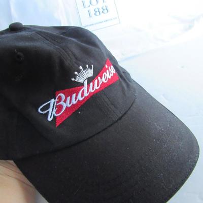 Budweiser Lot: Never Used T Shirt, Baseball Cap, and Older Decals