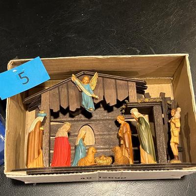 Vintage Nativity Set in box