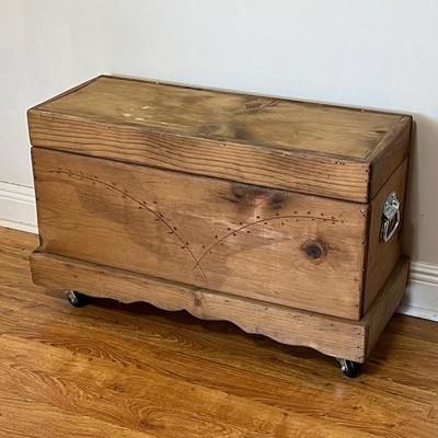 Solid Wood Rolling Chest