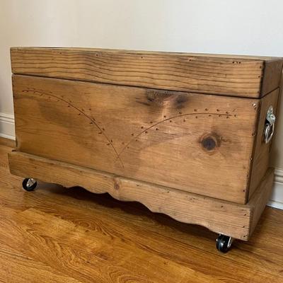 Solid Wood Rolling Chest