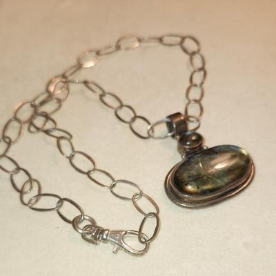 Labradorite and Sterling Necklace