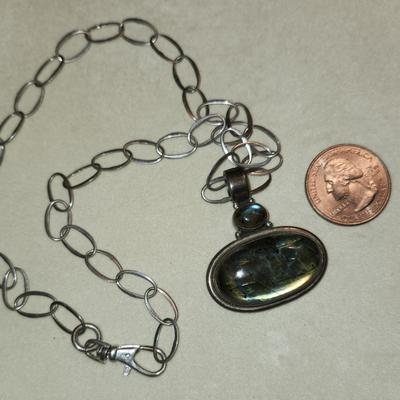 Labradorite and Sterling Necklace
