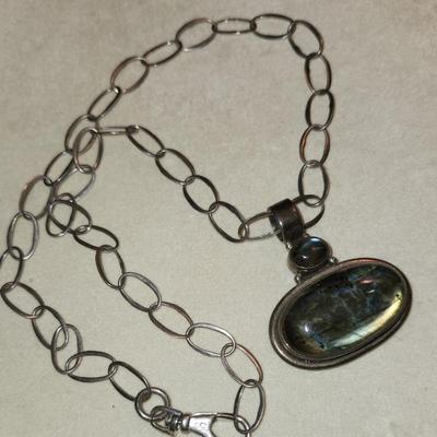 Labradorite and Sterling Necklace