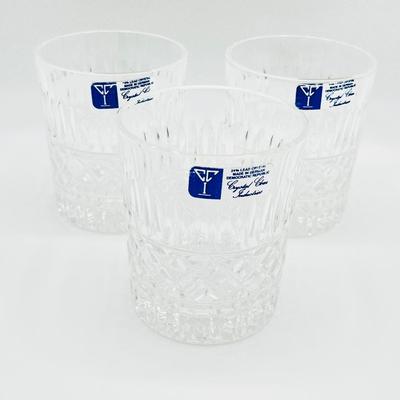CRYSTAL CLEAR IND. ~ Criss-Cross Vertical Cut ~ Four (4) Piece Set